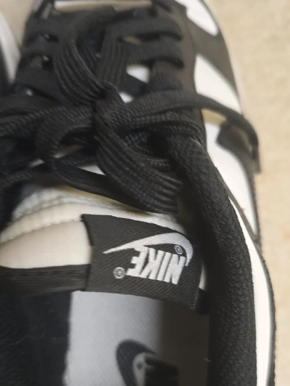 Nike Black and White Panda Dunk Low Size 8 Womens